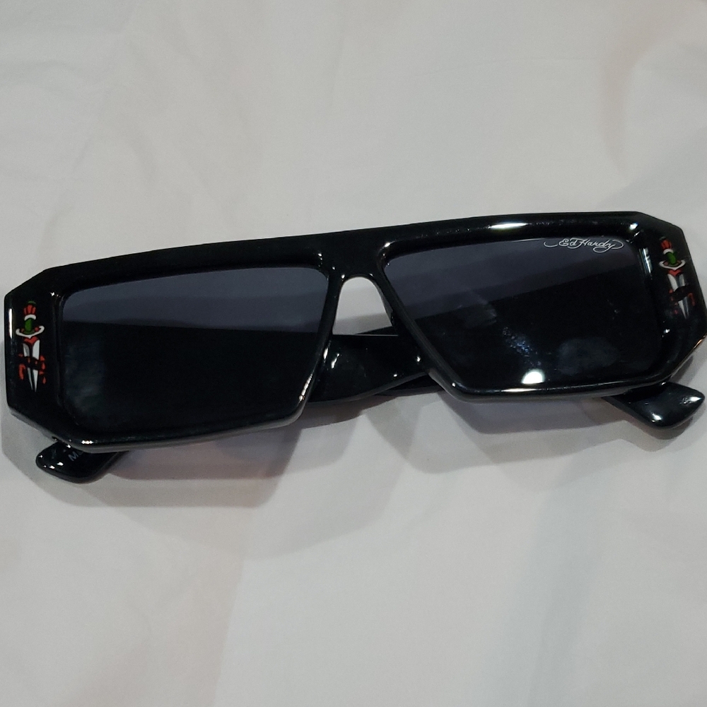 Ed Hardy Black‎ Tiger Logo Temples Ed Hardy Tattoo style unisex Sunglasses new